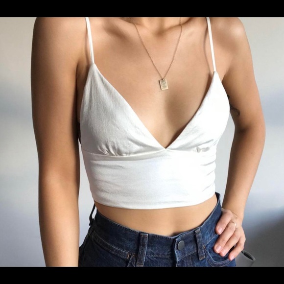 Satin effect crop top - Picture 2 of 5